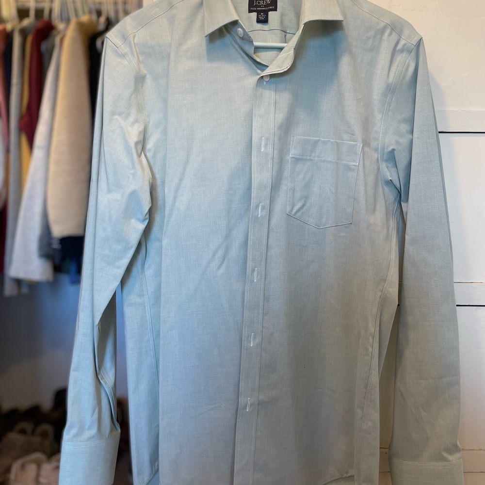 J. Crew men’s light teal dress shirt